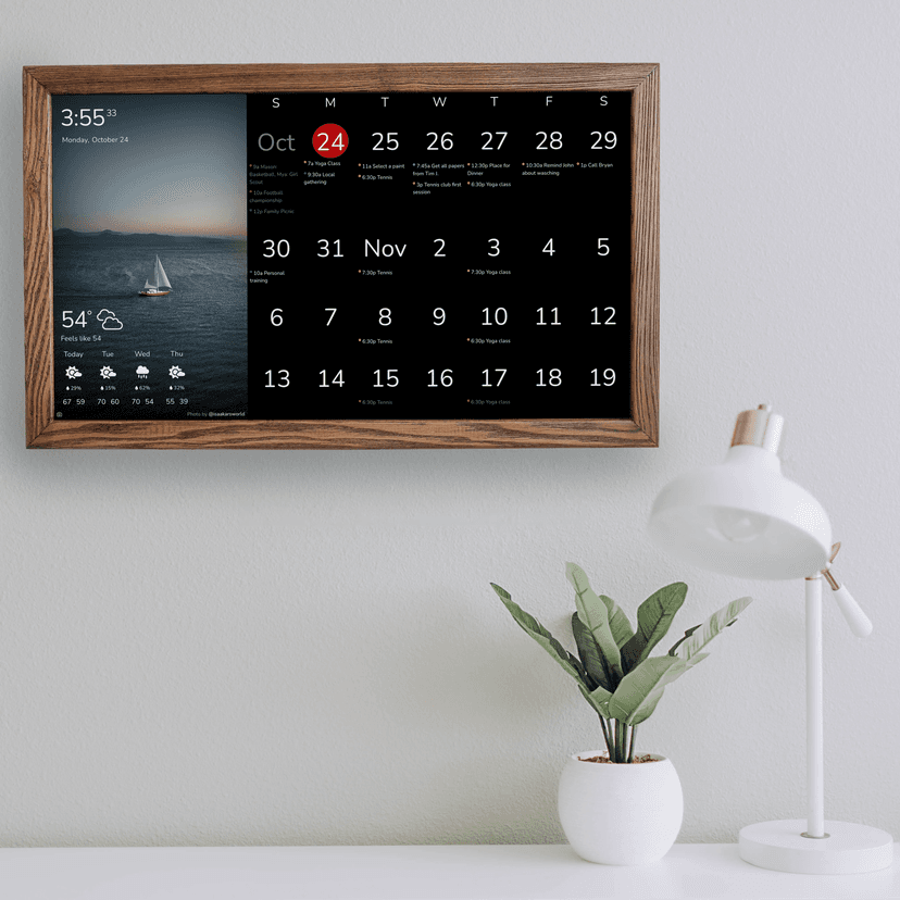 Lobby schedule board